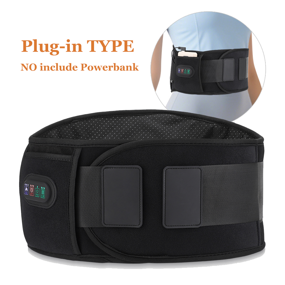 Back Stretcher Lumbar - 5V Plug-in Vibratie Rugmassager met Rood