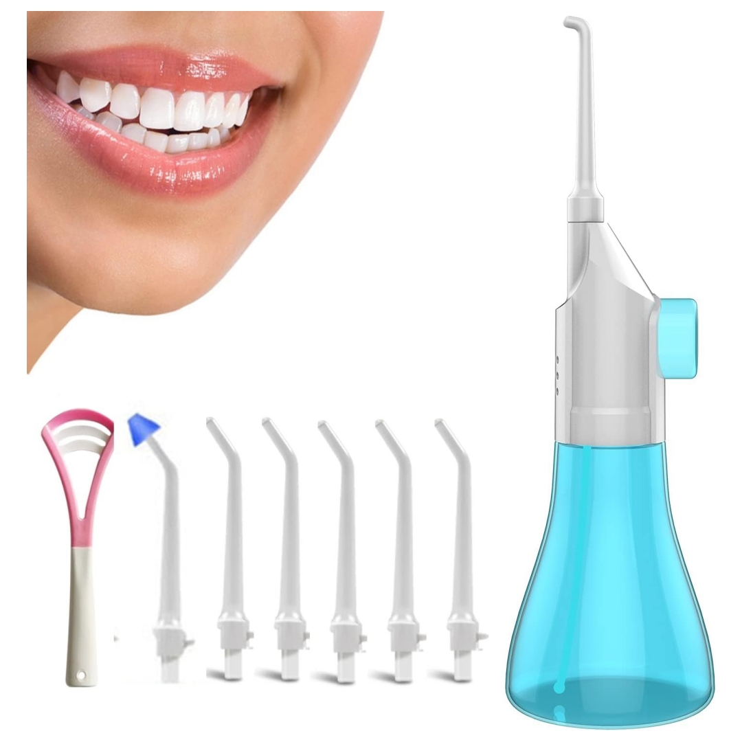 Oral Irrigator Flosser - 110ML/140ML Draagbare Handbediende Waterflosser Handmatige Monddouche