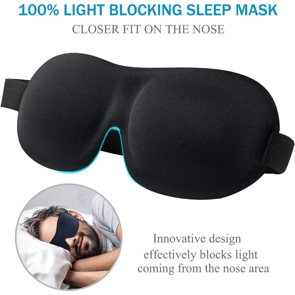Sleep Eye Mask 3D - 3D Slaapmasker Blinddoek Slaaphulp Zacht traagschuim
