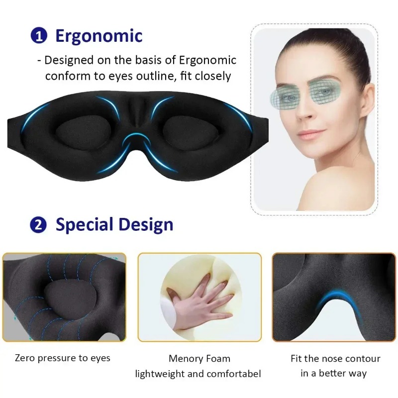 1 stuk 3D-gecontoureerd slaapm - Sleep Eye Mask 3D recensie en prijs